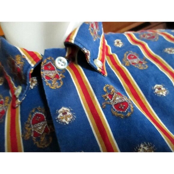 Small Vintage Women's 1970's Shirt groovy Prep School Striped Button-Up - Picture 5 of 5